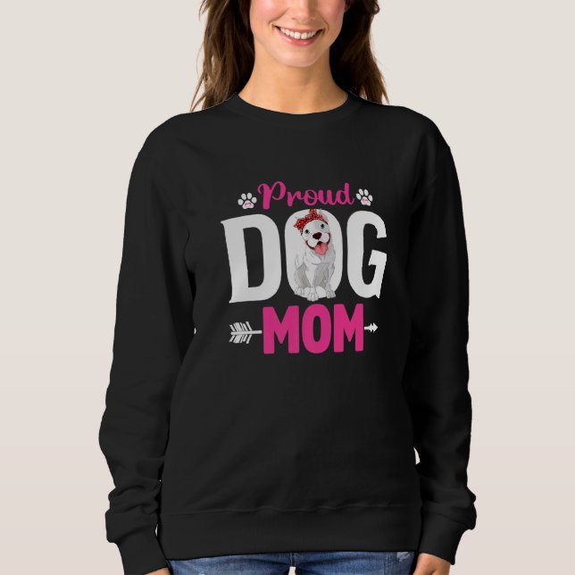 Sudadera Orgulloso Día de la Madre Perro Pitbull (Anverso)