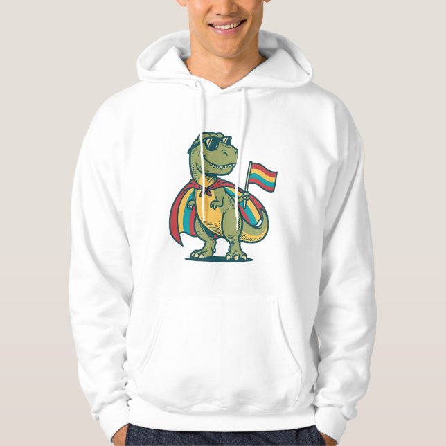 Sudadera Orgulloso Diseño de Camiseta de Dinosaurio Vectori (Anverso)