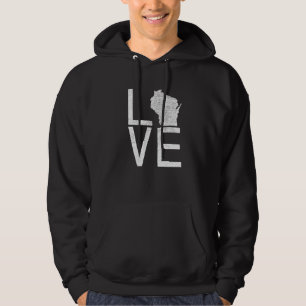 Sudadera Orgulloso Estado Fan De Usa Wisconsin Mapa De Amo