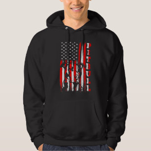 Sudadera Orgulloso estadounidense Pitbull Terrier Flag Funn