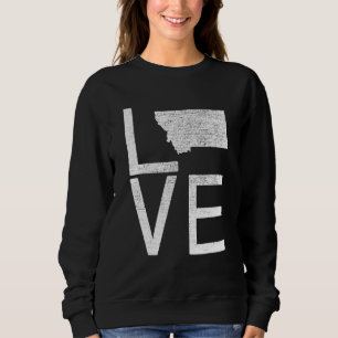 Sudadera Orgulloso fanático de EE. UU. Estado Montana Mapa 