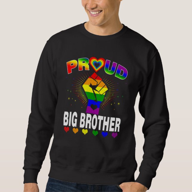 Sudadera Orgulloso Gran Hermano Arcoiris Lgbt Orgullo Gay M (Anverso)