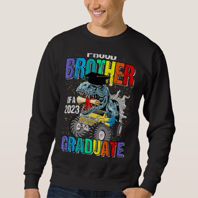 Sudadera Orgulloso Hermano De Un Monstruo Graduado En 2023 (Anverso)