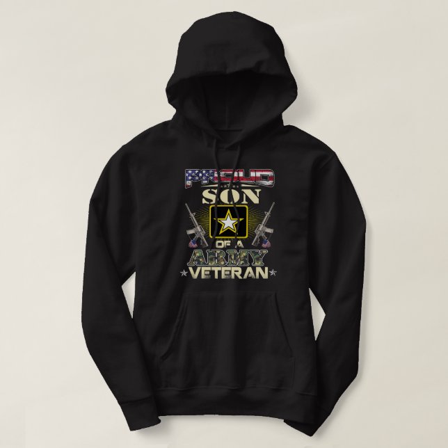 Sudadera Orgulloso Hijo De Ejército Veterano Regalos De La  (Diseño del anverso)