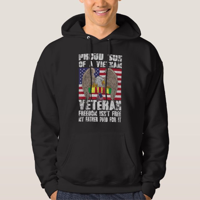 Sudadera Orgulloso Hijo De Un Veterano Vietnamita Libertad  (Anverso)