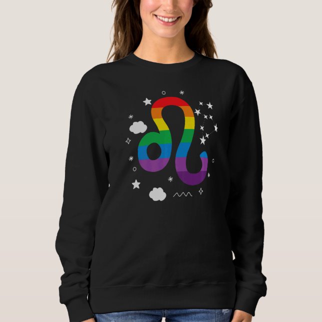 Sudadera Orgulloso Leo Astrología Zodiac Rótulo Horoscopio  (Anverso)