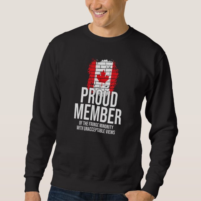 Sudadera Orgulloso Miembro De Fringe Minority Free Canada (Anverso)
