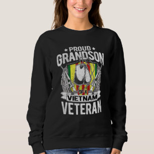 Sudadera Orgulloso Nieto De Vietnam Veterano Etiqueta De Pe