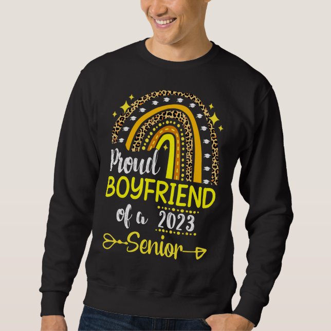 Sudadera Orgulloso Novio De Clase De 2023 Graduado Senior 2 (Anverso)