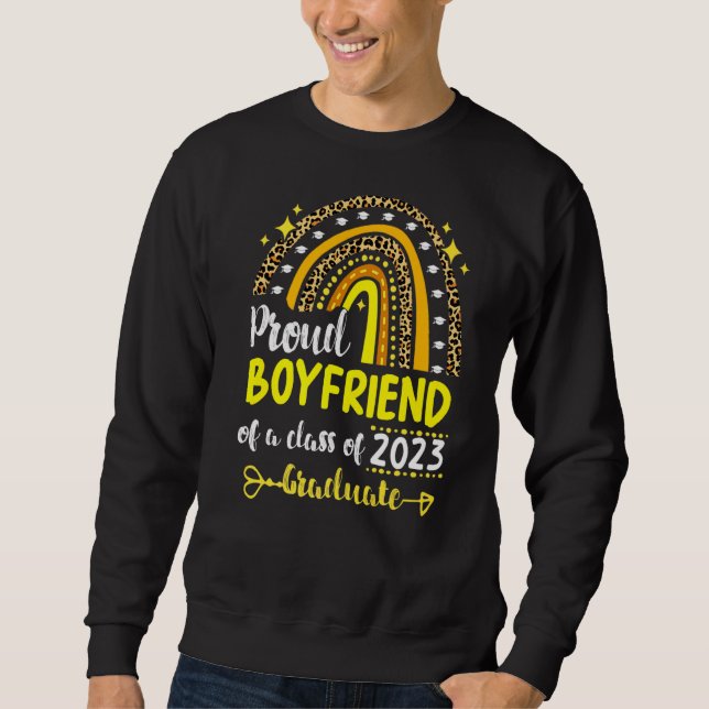 Sudadera Orgulloso Novio De Una Clase De 2023 Graduado Seni (Anverso)