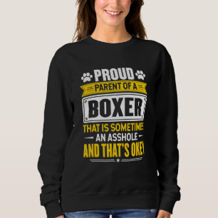 Sudadera Orgulloso Padre De La Dueña De Un Perro Boxer