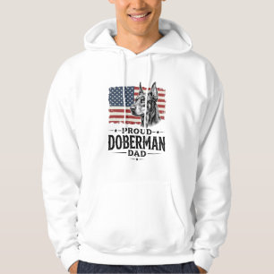 Sudadera Orgulloso padre Doberman bandera vintage diseño ve