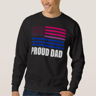 Sudadera Orgulloso Papá Bisexual Bandera Lgbt Orgullo Gay