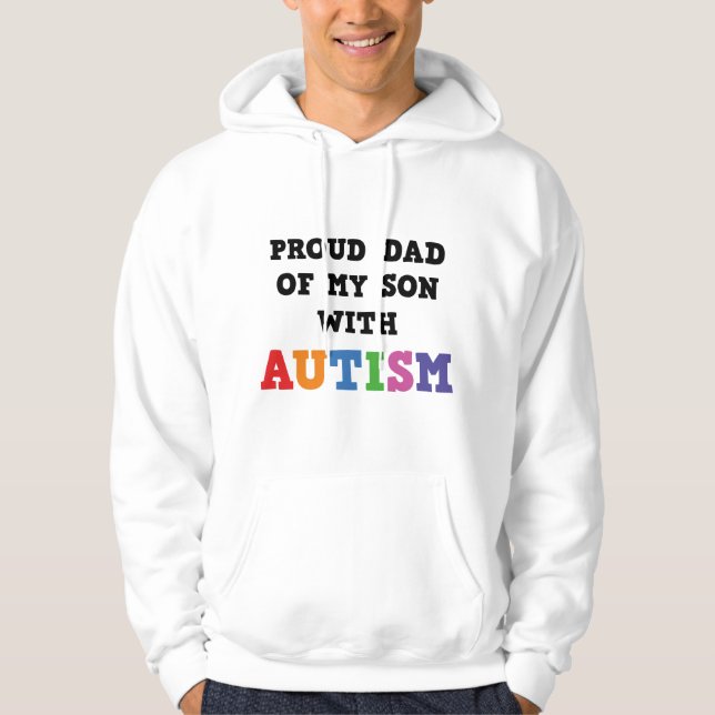 Sudadera Orgulloso Papá De Mi Hijo Con Autismo (Anverso)