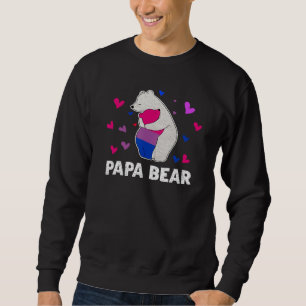 Sudadera Orgulloso Papá Oso Bandera Bisexual LGBTQ Mamá Ali