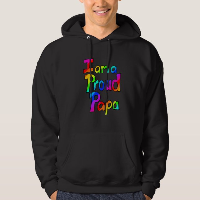 Sudadera Orgulloso papá papá padre arcoiris (Anverso)