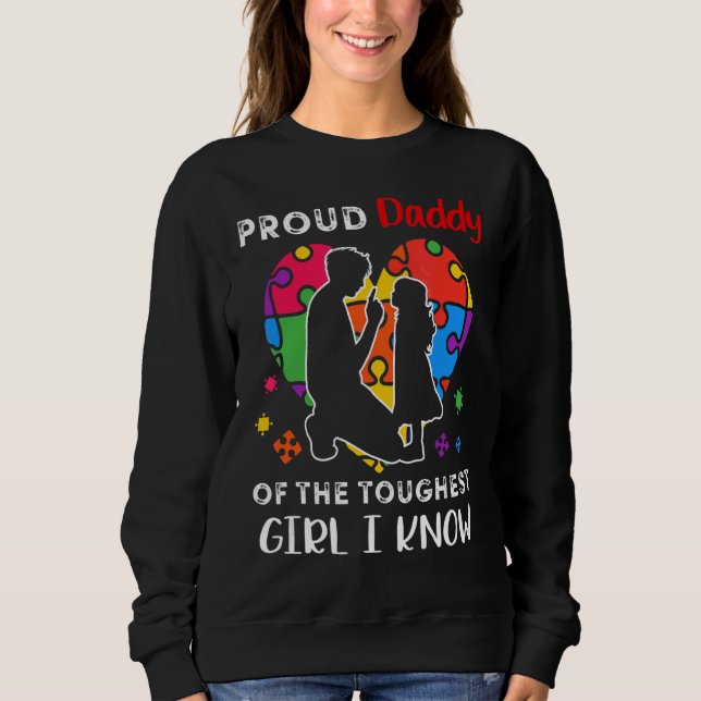 Sudadera Orgulloso Papi Del Chica Más Difícil Que Conozco. (Anverso)