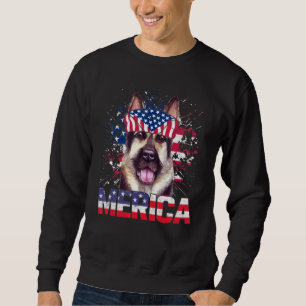 Sudadera Orgulloso Pastor Alemán Bandera Americana Merica P