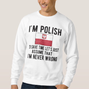 Sudadera Orgulloso patrimonio polaco Polonia Rota la bander