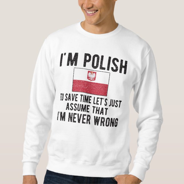 Sudadera Orgulloso patrimonio polaco Polonia Rota la bander (Anverso)