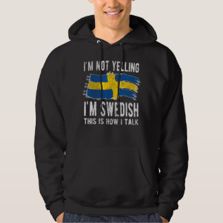Sudadera Orgulloso patrimonio sueco Suecia Rota la bandera 