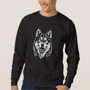 Sudadera Orgulloso perro de retrato siberiano Husky madre p