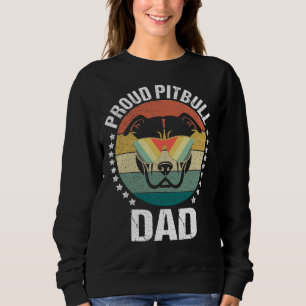 Sudadera Orgulloso Pitbull Dad Retro Vintage Retro Cara Vin