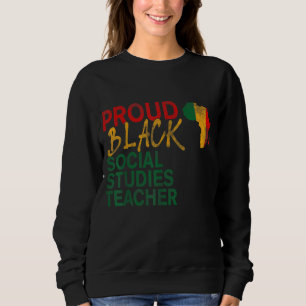 Sudadera Orgulloso profesor de Estudios Sociales Negros afr