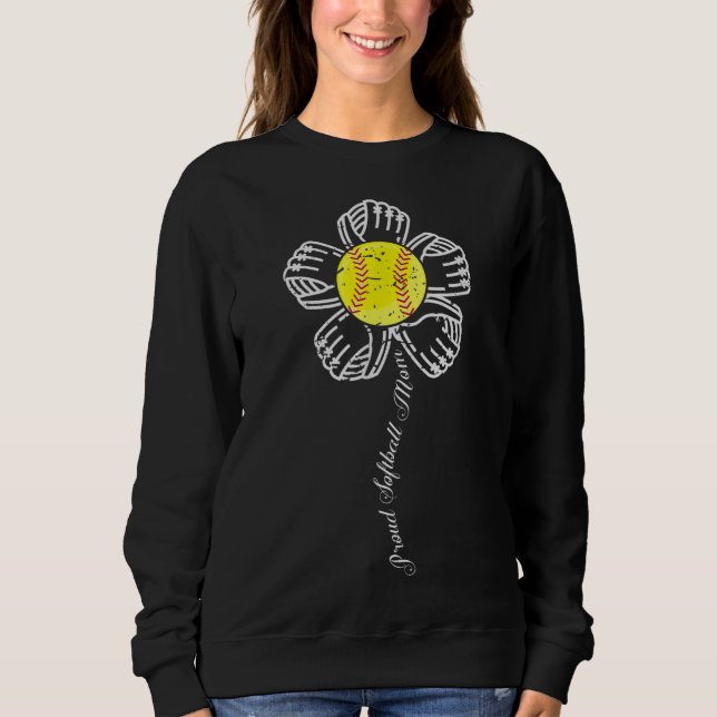 Sudadera Orgulloso regalo de madre de béisbol, madre de Sof (Anverso)