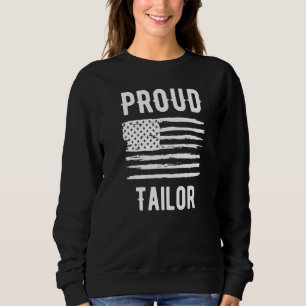 Sudadera Orgulloso sastre profesión bandera americana Premi