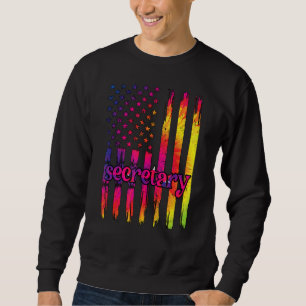 Sudadera Orgulloso Secretario de la Oficina de Bandera de l