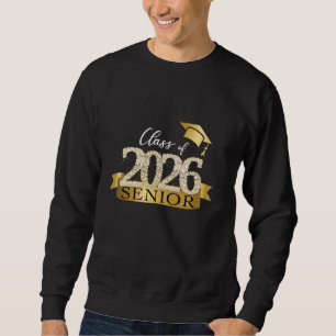 Sudadera Orgulloso Senior De 2026 I Último Año Negro Amaril