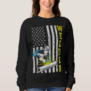 Sudadera Orgulloso Soldador Pipefitter Bandera De Ee. Uu. R