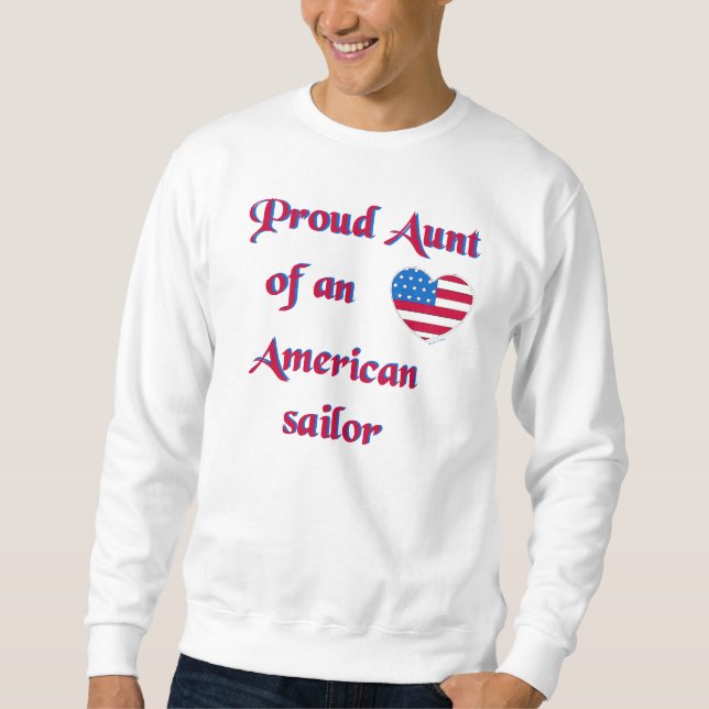 Sudadera Orgulloso-Tía-Marinero-Marina de guerra-UNo (Anverso)