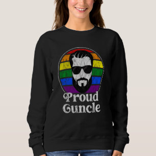Sudadera Orgulloso Tío Gay Con Barba Y Arcoiris.