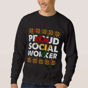 Sudadera Orgulloso trabajador social Mes de historia negra