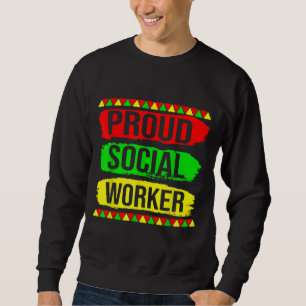 Sudadera Orgulloso trabajador social negro historia mes org