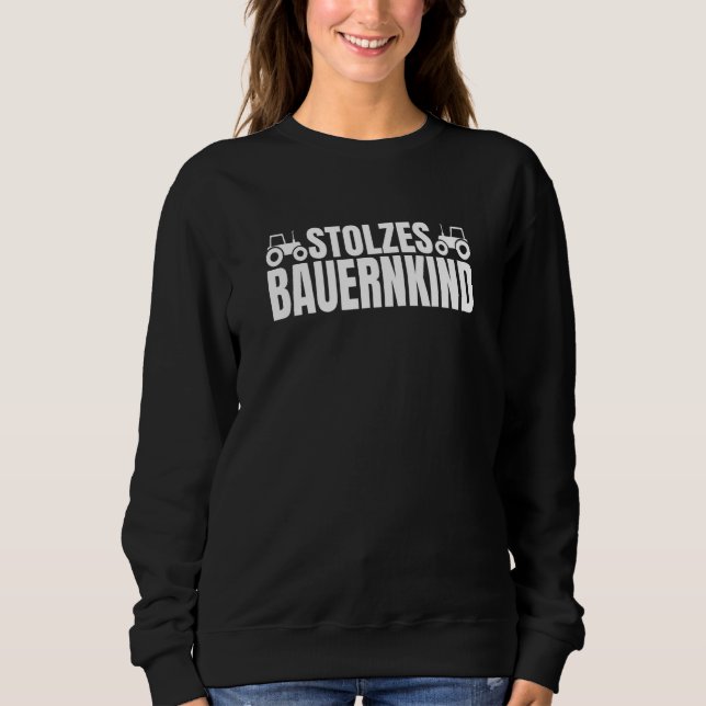 Sudadera Orgulloso Tractor Infantil Farm Driing (Anverso)