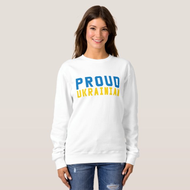 Sudadera Orgulloso ucraniano (Anverso completo)