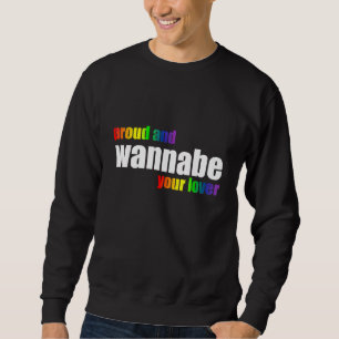Sudadera Orgulloso y deseoso de tu aliado LGBT, orgulloso d