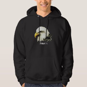 Sudadera Original acuarela Bald Eagle Bird Semper Fi