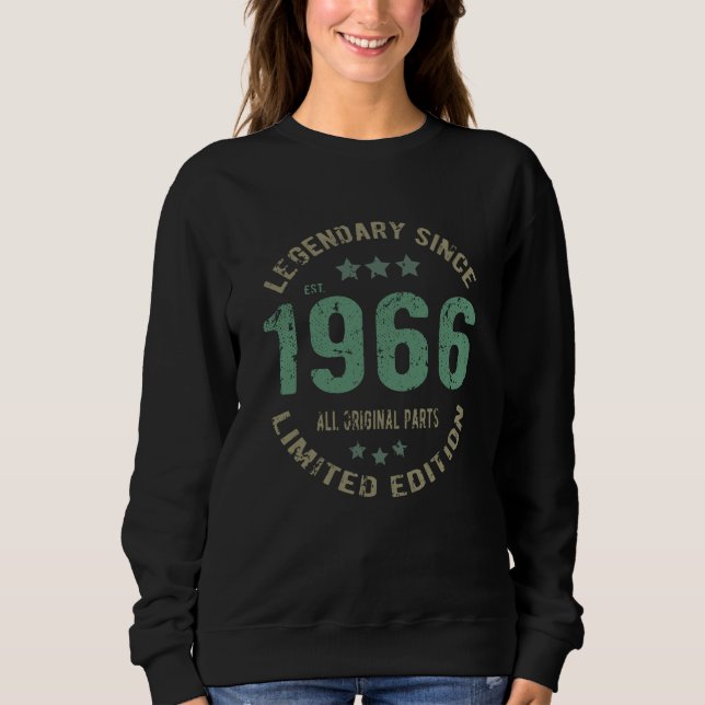 Sudadera Original desde 1966 Regalo de cumpleaños leyenda v (Anverso)