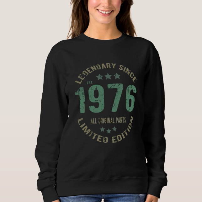 Sudadera Original Desde 1976 Regalo de Cumpleaños Leyenda V (Anverso)