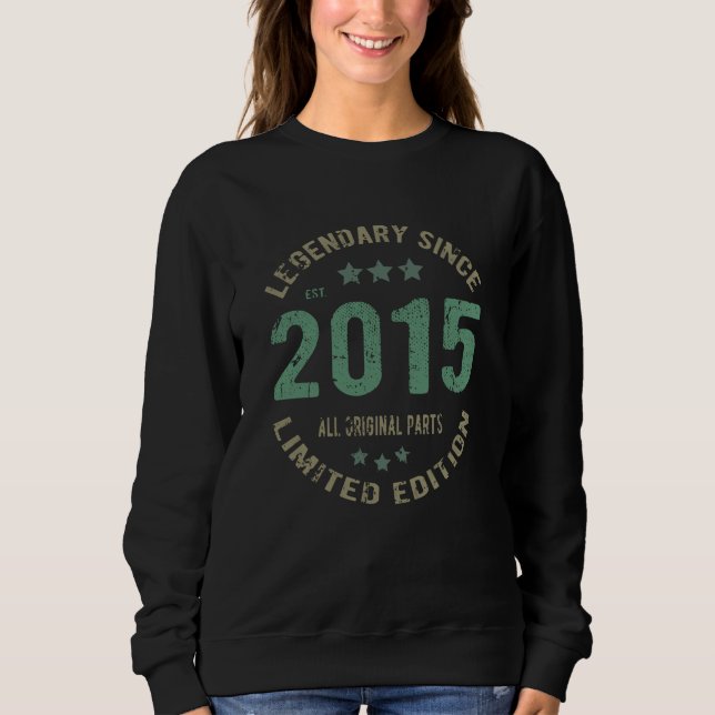 Sudadera Original Desde 2015 Regalo de Cumpleaños Leyenda V (Anverso)