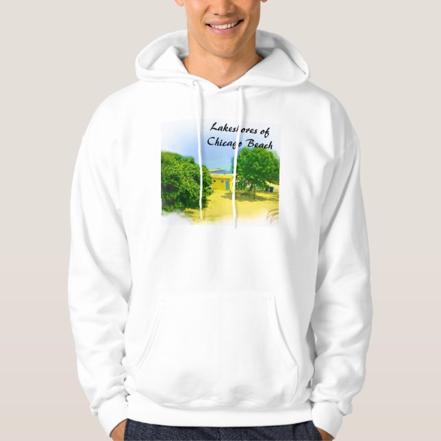 Sudadera Orillas del lago de la playa de Chicago (Anverso)
