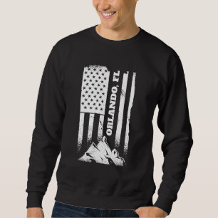 Sudadera Orlando Fl Florida Estadounidense Patriótico Julio