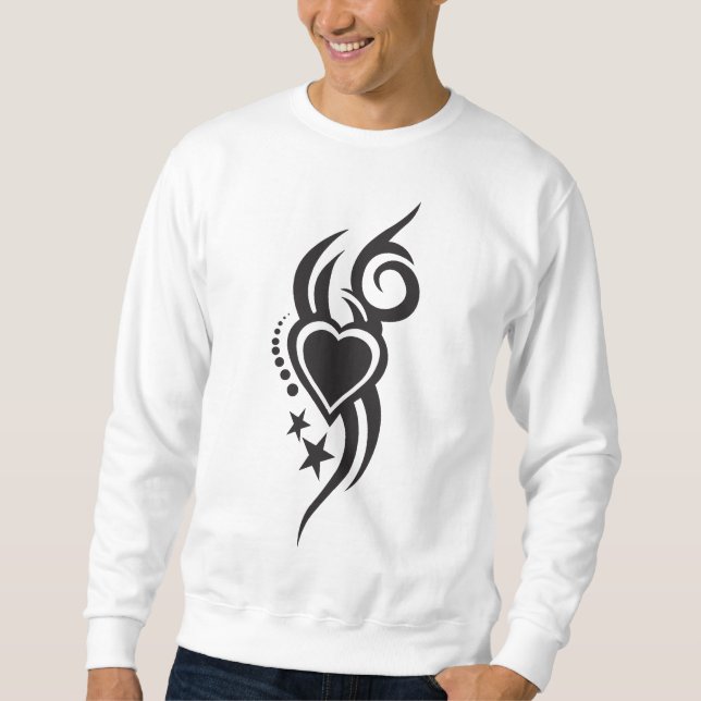 Sudadera Ornamental Floral Heart Tattoo  (Anverso)