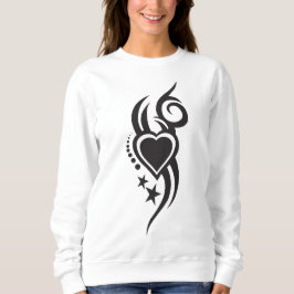 Sudadera Ornamental Floral Heart Tattoo 
