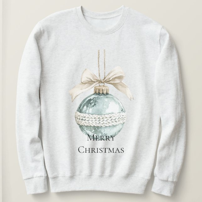 Sudadera Ornamento de arco blanco azul de moda (Anverso del diseño)
