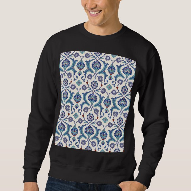 Sudadera Ornamento floral: Patrón árabe tradicional. (Anverso)